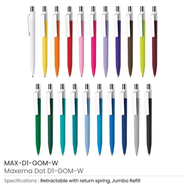 Stylos à Pointe avec Clip Blanc – Image 3