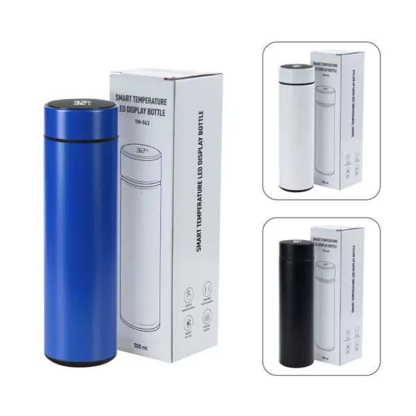 Bouteilles à double enveloppe avec affichage de la température 500ml – Image 3