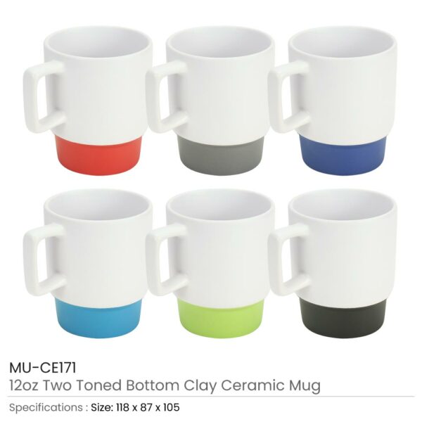 Tasses en Céramique avec Fond en Argile 12 oz Finition Mate – Image 11